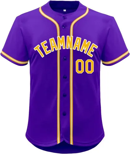 Miniatura 97 de Camiseta de béisbol de malla personalizada con botones y número de nombre cosido personalizado para hombres/mujeres/jóvenes