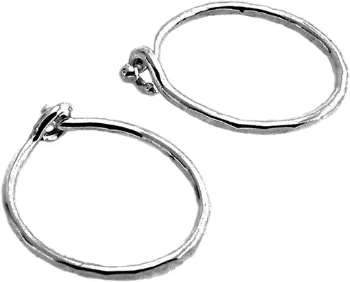 Miniatura 54 de Aretes de plata de ley abiertos para cartílago, tragus, delgados, calibre 22