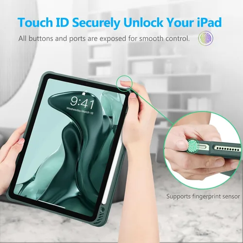 Miniatura 9 de Fintie SlimShell - Funda para iPad Air de 11 pulgadas, M3 (2025) / M2 (2024), iPad Air de 5ª (2022) / 4ª generación (2020) de 10.9 pulgadas, Verde