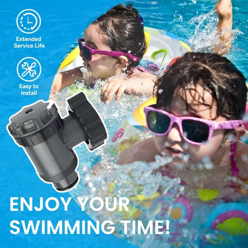Miniatura 6 de Válvula de émbolo para piscinas sobre el suelo, conexión de 1.55 pulgadas, caudal de 1800 gph, ajuste universal, fácil de instalar, reemplazo