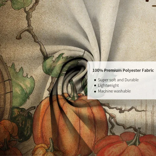 Miniatura 4 de Wathon Cortina de ducha con versículo bíblico, decoración de baño de otoño, cita de las Escrituras cristianas con calabaza de cosecha de otoño, Retro