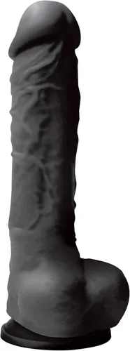 Colours Pleasures - Consolador de silicona para dong, negro, 8 pulgadas