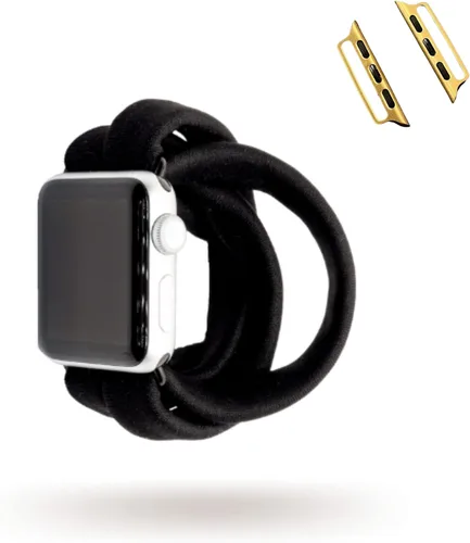 Miniatura 12 de Black Yoga Band® Apple Watch Series 1-8, 1.496 in 1.575 in 1.614 in 1.654 in 1.732 in 1.772 in - Dót Outfitters