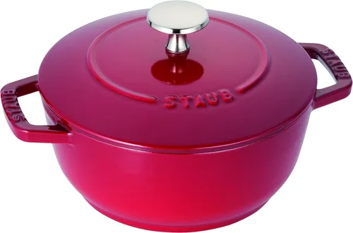 staub Wa-NABE 40501-003 Wanabe Cherry S 6.3 pulgadas (6.3 in) Fundición a dos manos, olla esmaltada, arroz, compatible con inducción, producto