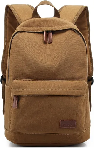 Miniatura 13 de kayond Bolsa de lona ligera para portátil de estilo casual, mochilas de viaje duraderas, mochila para hombres y mujeres, mochila de moda para Gris