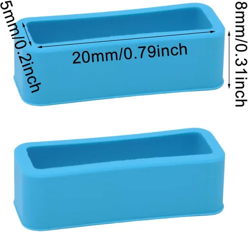 Miniatura 70 de Honbay 4 correas de reloj de repuesto de goma de 0.78 pulgadas (0.787 in)