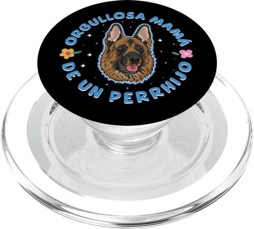 Miniatura 8 de Orgullosa mamá de un perrhijo. Versión Pastor Alemán PopSockets Adhesive PopGrip