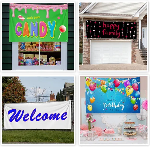 Miniatura 3 de Pancartas y letreros personalizados personalizados con foto o texto, pancarta personalizada para exteriores, fiestas, negocios, cumpleaños