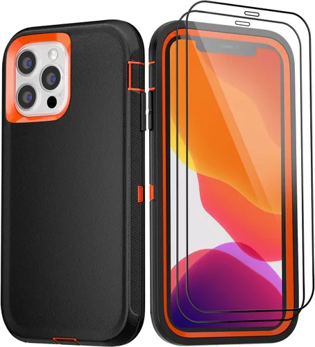 Miniatura 11 de Funda para iPhone 11 con 2 protectores de pantalla, protección contra caídas, cuerpo completo, resistente de servicio pesado, de grado militar, a