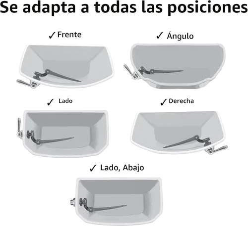 Miniatura 7 de Korky 6081BP Strongarm Palanca de tanque universal para adaptarse a inodoros de montaje delantero, lateral, izquierdo y derecho, acabado de bronce