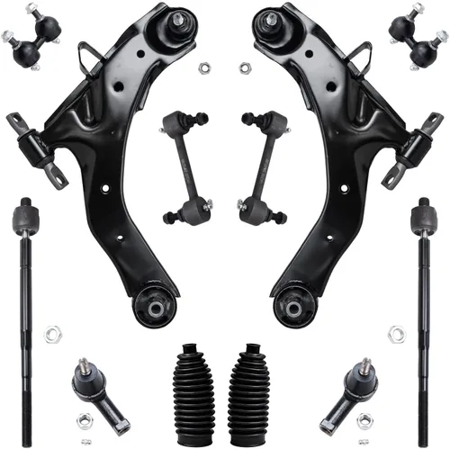 Miniatura 24 de Detroit Axle - Kit de suspensión delantera de 12 piezas para Mercury Grand Marquis Ford Crown Victoria Town Car 2003-2011, 2 brazos de control