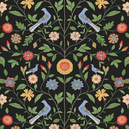 NextWall Bird Toile - Papel tapiz autoadhesivo (ónix)