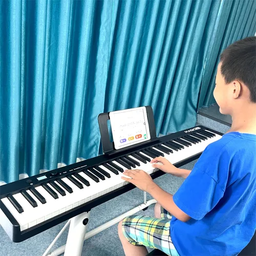 Miniatura 7 de BX2 - Piano electrónico plegable de 88 teclas, tamaño completo, teclas semipesadas, piano portátil, la tecla táctil de fuerza, compatible