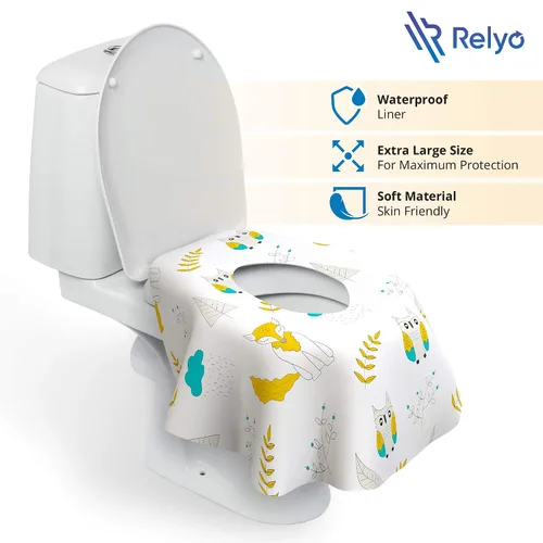 Miniatura 2 de Fundas desechables para asiento de inodoro, paquete de 20, impermeables, ideales para niños y adultos, extra grandes, envueltas individualmente