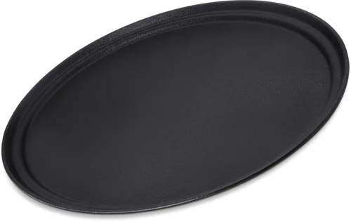 Carlisle FoodService Products 2700GR2004 Griptite 2 - Bandeja ovalada para servir, 27 x 22 pulgadas, color negro (paquete de 6)