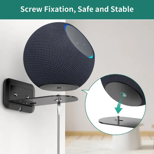Miniatura 5 de HomeMount Soporte de pared ajustable para altavoz Sonos Era 100, soporte de estudio de metal que ahorra espacio con gestión de cables para ocultar