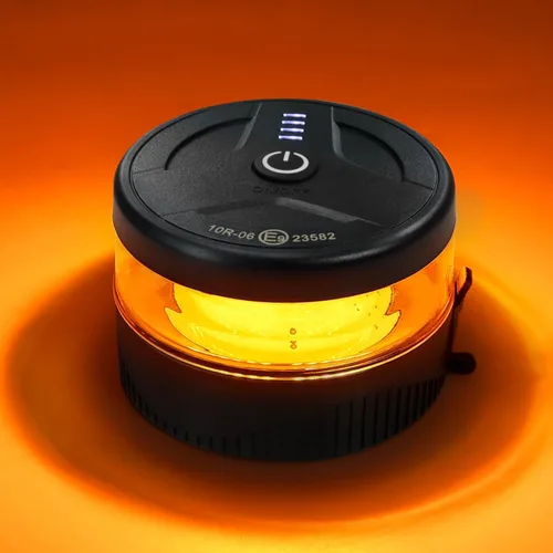 Miniatura 8 de Luz de baliza inalámbrica magnética, luces estroboscópicas LED recargables USB-C para camión, mini luz de advertencia de seguridad de emergencia