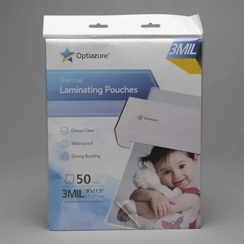 Miniatura 4 de Optiazure Bolsas de laminado térmico de 9 x 11.5 pulgadas, paquete de 50 hojas de 3 mil, transparentes, tamaño carta, suministros de oficina