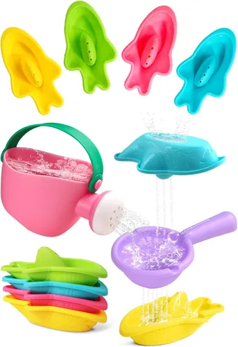 Miniatura 8 de Fajiabao Juguetes de baño para bebés de 1 a 3 años, juguetes de baño para niños pequeños, sin moho, para bañera de 2 a 4 años, arena, playa