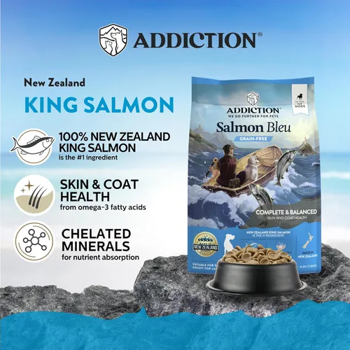 Miniatura 2 de Addiction Salmon Bleu - Alimento seco para perros sin granos, rico en prebióticos para apoyar la piel, el pelaje y la salud cognitiva, receta