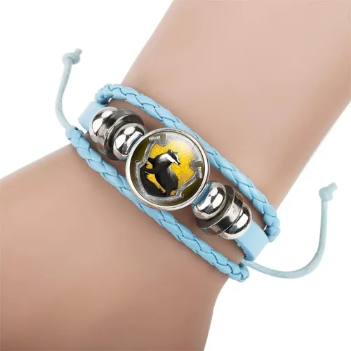 Miniatura 2 de Badger Bracelet Beaded Hand Leather Badger Bracelet Friendship Bracelet Gift Punk Chain Cuff