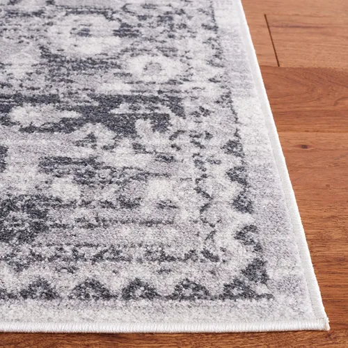 Miniatura 5 de SAFAVIEH Colección Toscana - Alfombra de pasillo, 2 x 9 pies, color marfil y gris, diseño oriental, no desprende pelusa y de fácil cuidado, ideal