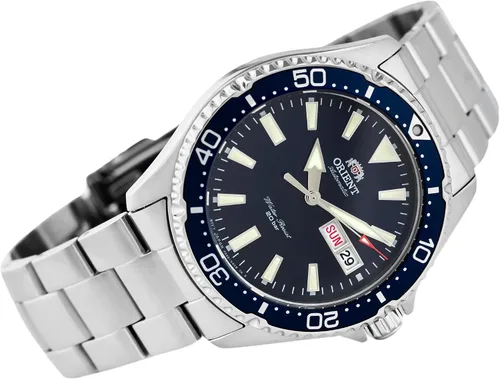 Miniatura 3 de ORIENT Reloj analógico automático para hombre con correa de acero inoxidable RA-AA0002L19B, azul, pulsera, Azul, Pulsera