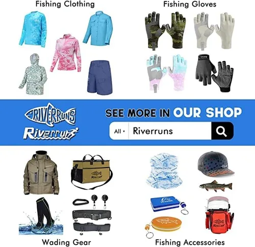 Miniatura 7 de Riverruns Fishing T-Shirt Mens UPF 50+ Sun Protection Fishing Shirt Short Sleeve Performance Tee #1006