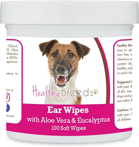 Miniatura 106 de Healthy Breeds Pastor alemán, silla de montar, toallitas de limpieza de oídos con aloe y eucalipto para perros, 100