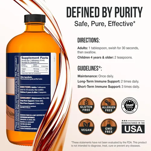 Miniatura 4 de Sovereign Hidrosol de Cobre Bio-Activo - Suplemento Líquido de Cobre Biodisponible para Adultos y Niños con Hidrosol de Plata para Cabello, Piel