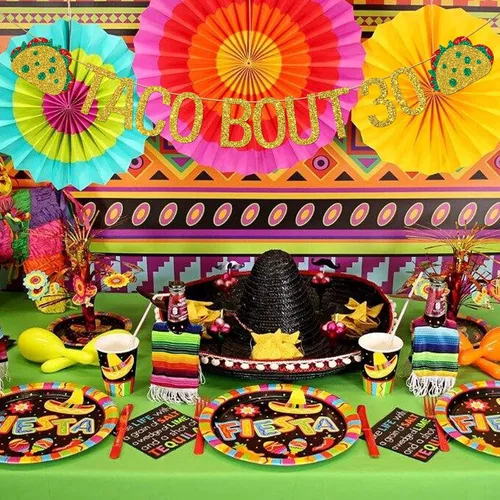 Miniatura 8 de Cartel de taco Bout 30, decoración de fiesta mexicana para fiesta de cumpleaños número 30 para hombres y mujeres, fiesta de cumpleaños 30