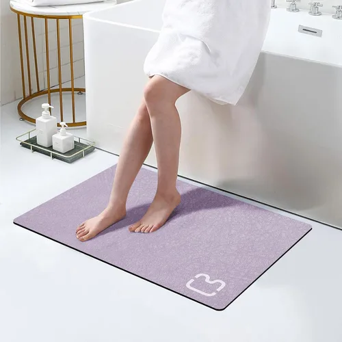Miniatura 13 de RUERYA Tierra de Diatomeas Alfombras de Baño 23.6 x 15.7 pulgadas, Secado Rápido Súper Absorbente Base de Goma Antideslizante Alfombra de Baño