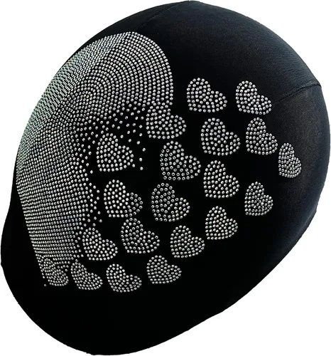 Miniatura 2 de Cubierta de casco de corazón de cristal, cubierta de casco de diamantes de imitación, casco elegante, cubierta de casco para jinete, paseos