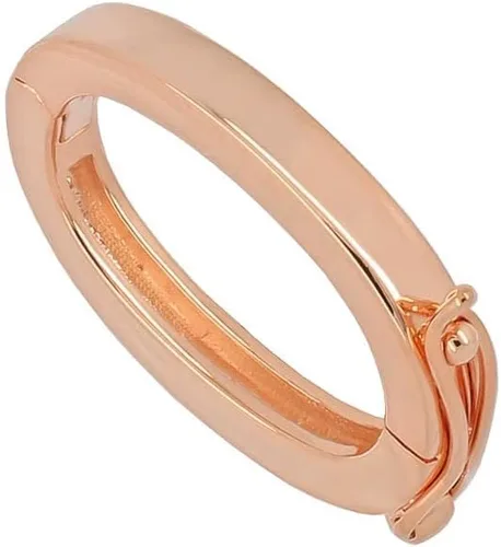 Conector de fianza colgante de plata de ley ovalado para acortador, 0.709 in, chapado en oro rosa