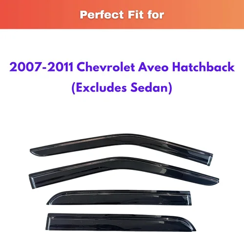 Miniatura 115 de KPY Visor de ventana compatible con Kia Soul 2009-2013, Protector contra lluvia de 4 unidades, deflectores de ventilación de ventana lateral