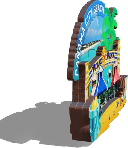 Miniatura 2 de Imán de madera 3D para nevera, diseño de la ciudad de Panamá, Estados Unidos, Panamá, playa, recuerdos coleccionables, decoraciones hechas a mano, 2