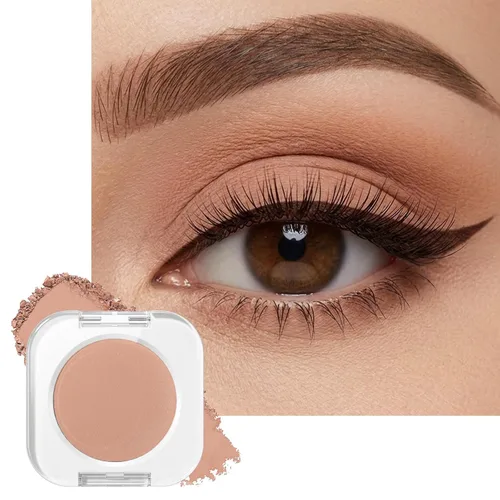 Miniatura 9 de Erinde Paleta de sombra de ojos blanca mate, sombra de ojos en polvo prensado blanco, ultra mezclable, color pigmentado, larga duración, base de 201