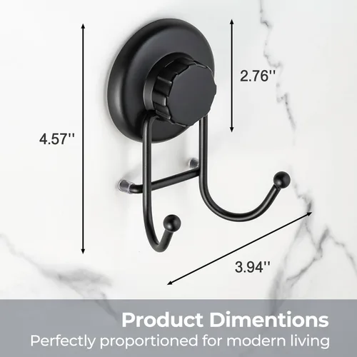 Miniatura 5 de HASKO accessories - Ganchos de ventosa para ducha - Ganchos para toallas para baño montados en la pared - Ganchos de baño para colgar - Toalleros