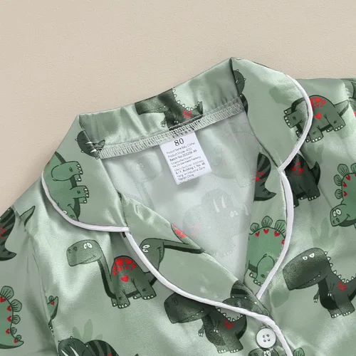 Miniatura 115 de Conjunto de pijama de manga larga con botones para niña pequeña, conjunto de ropa de dormir