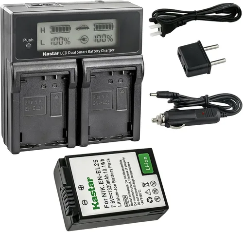 Miniatura 10 de Kastar EN-EL25 AC LCD cargador de batería dual rápido compatible con Nikon EN-EL25 ENEL25 EN-EL25a 4241 batería, Nikon MH-32 cargador y Nikon Z