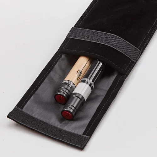 Miniatura 9 de Taco de piscina Collapsar CXT con estuche suave, negro con puntas crema y turquesa, mango sin envoltura de 58 pulgadas, palo de piscina profesional