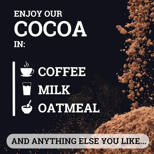 Miniatura 4 de Black Forest Cacao en polvo de alto contenido de flavanol, 1200 mg de flavanoles y flavonoides con 600 mg de epicatequina, extracto de cacao oscuro