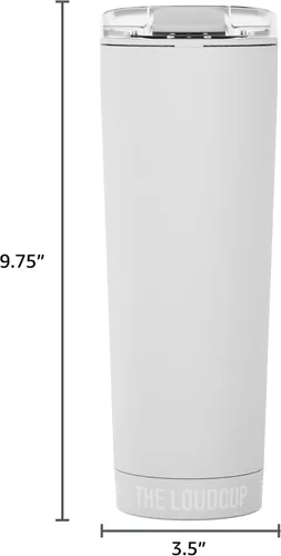 Miniatura 8 de The LoudCup - Botella de agua reutilizable de 23 onzas (blanco hielo) - Vaso de viaje 2 en 1 y Noisemaker - Sin BPA, bocina de soplado y taza