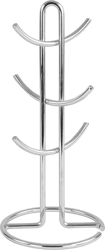 Miniatura 9 de Spectrum Euro Modern - Soporte para tazas de café, tazas de café, tazas de té de espresso, organizador de cocina, árbol de taza de pie para 6 tazas