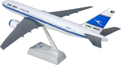 Miniatura 3 de Kuwait 777-200 Modelo a escala 1:200 Avión - Modelo de avión de plástico Snap-Fit - Réplica coleccionable de aviones de Kuwait Airlines - Parte