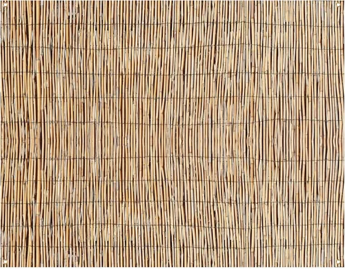 Barydat - Telón de fondo hawaiano de caña de playa Aloha Luau, decoración de bar Tiki para fiesta, estampado de bambú, tela de poliéster, telón de