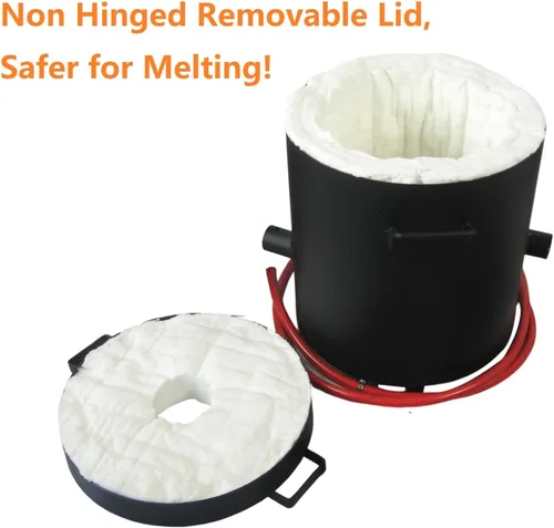 Miniatura 3 de Kit de horno de fundición de propano grande de 55.1 lbs (55 libras) con crisol de 55.1 lbs, quemadores de doble forja, horno de fundición