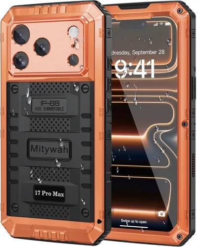 Miniatura 123 de Mitywah Funda impermeable para iPhone 7/iPhone 8 / iPhone SE 2020, funda de metal resistente de grado militar, protección de cuerpo completo