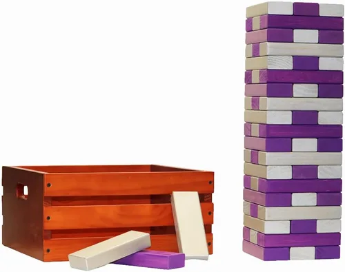 Miniatura 32 de Tailgating Pros Maderas gigantes de primera calidad con caja manchada: ¡elige los colores de tu equipo! Juego gigante para patio al aire libre