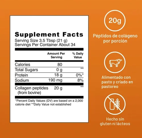 Miniatura 2 de Vital Proteins Polvo de péptidos de colágeno, caramelo salado, 25.7 0z